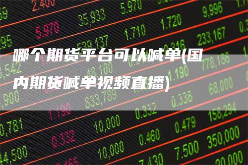 哪个期货平台可以喊单(国内期货喊单视频直播)