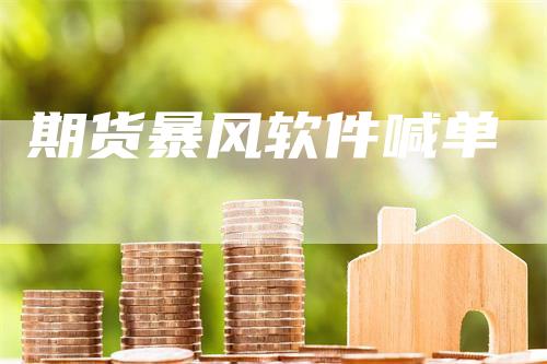 期货暴风软件喊单