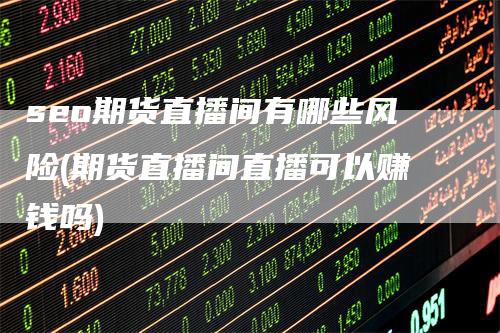 seo期货直播间有哪些风险(期货直播间直播可以赚钱吗)