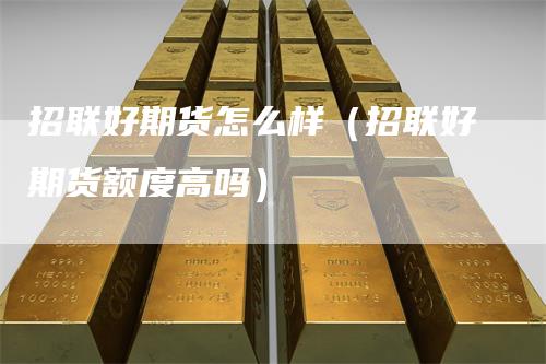 招联好期货怎么样（招联好期货额度高吗）